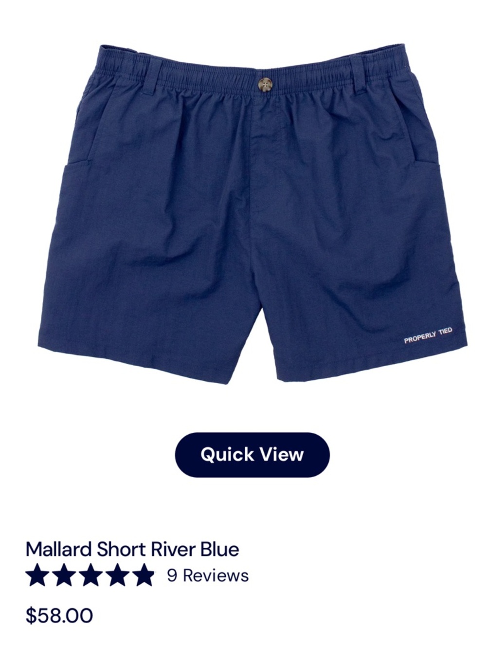 Properly Tied Men’s Mallard Sport/Swim Shorts - Size M